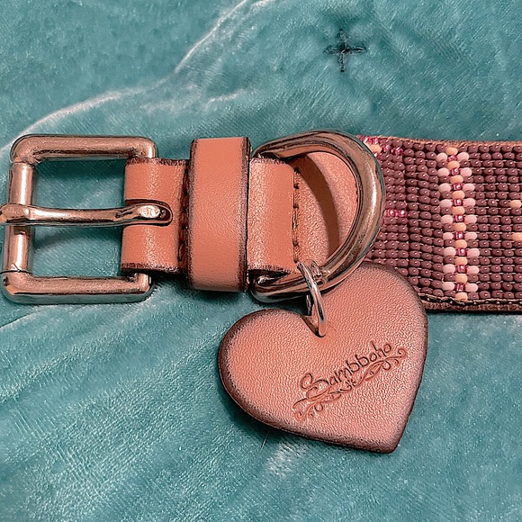 New Limited Edition Sambboho Charlotte Purple Beaded Leather Dog Collar sz 20-22 - Picture 5 of 16